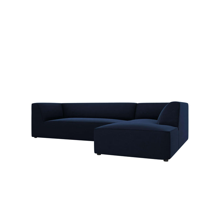 Windsor & Co Sao Hoekbank met Chaise Longue Rechts - 4-zits - Velvet - Koningsblauw