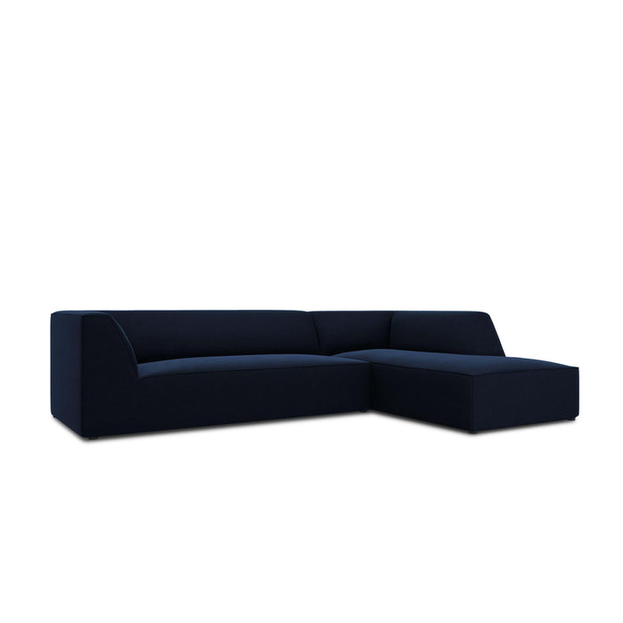 Windsor & Co Sao Hoekbank met Chaise Longue Rechts - 4-zits - Velvet - Koningsblauw