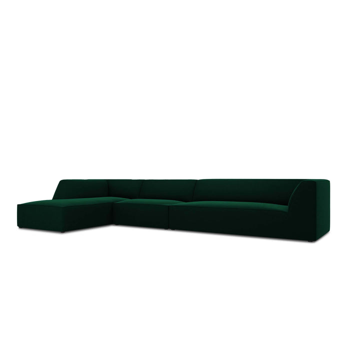 Windsor & Co Sao Hoekbank met Chaise Longue Links - 5-zits - Velvet - Flessengroen