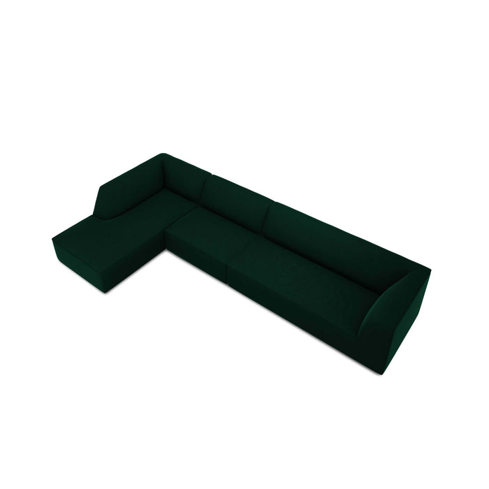 Windsor & Co Sao Hoekbank met Chaise Longue Links - 5-zits - Velvet - Flessengroen