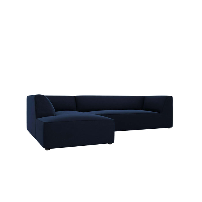 Windsor & Co Sao Hoekbank met Chaise Longue Links - 4-zits - Velvet - Koningsblauw