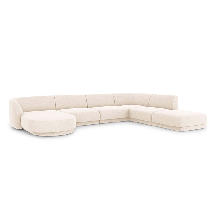 Micadoni Miley U-bank Hoek Rechts - Chenille - Crème