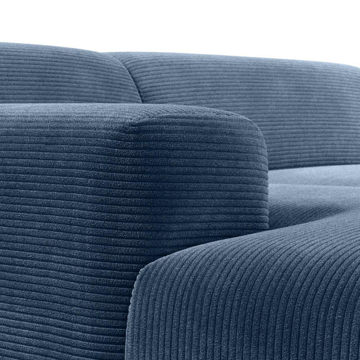 NADUVI Collection Nina Hoekbank Links - Ribstof - Lichtblauw