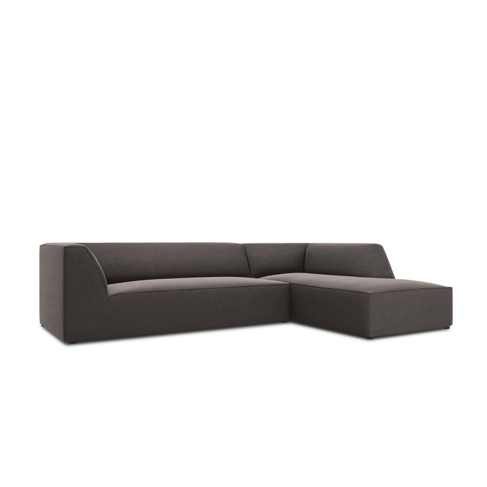Windsor & Co Sao Hoekbank met Chaise Longue Rechts - 4-zits - Velvet - Donkergrijs