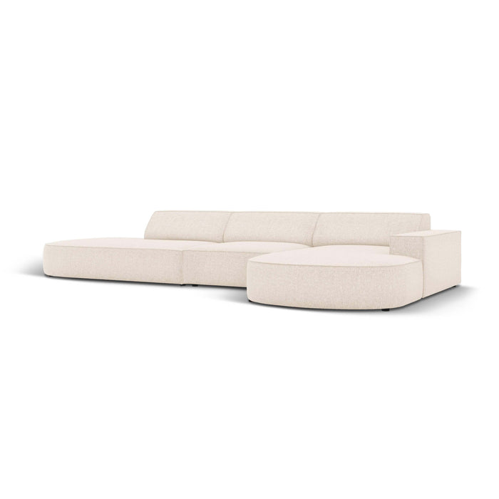 Micadoni Jodie Hoekbank Rechts Afgerond - Links Open  5-zits - Chenille - Crème