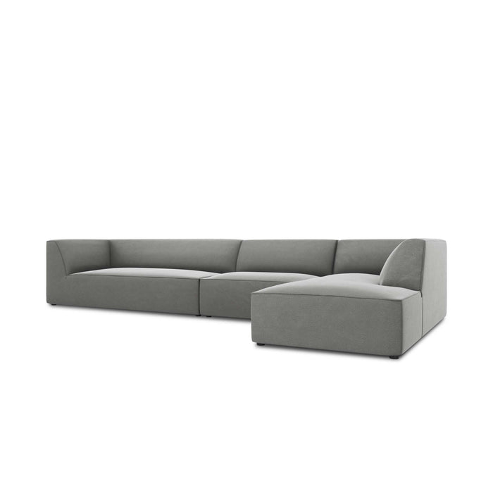 Windsor & Co Sao Hoekbank met Chaise Longue Rechts - 5-zits - Velvet - Grijs