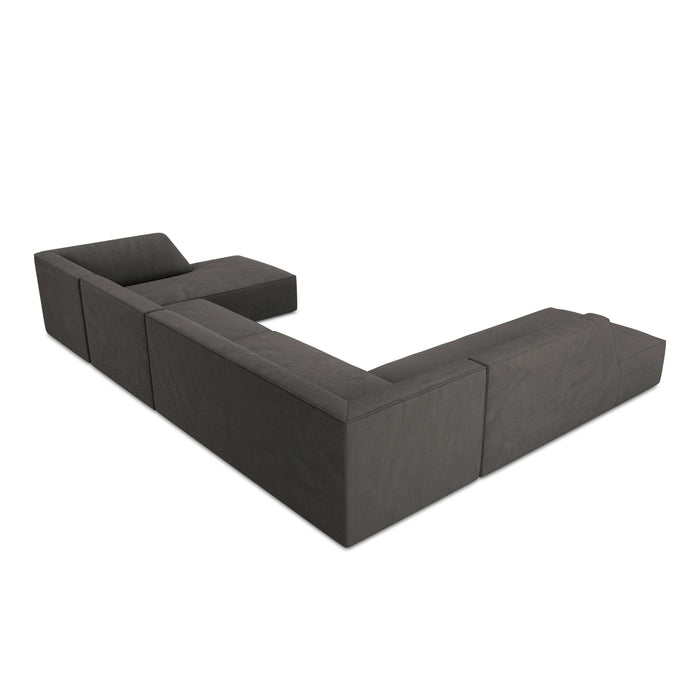 Windsor & Co Sao U-bank - Hoek Links - Ribstof - Donkergrijs