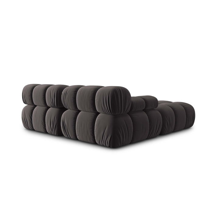 Milo Casa Tropea Modulaire 2-zitsbank met Hocker - Donkergrijs