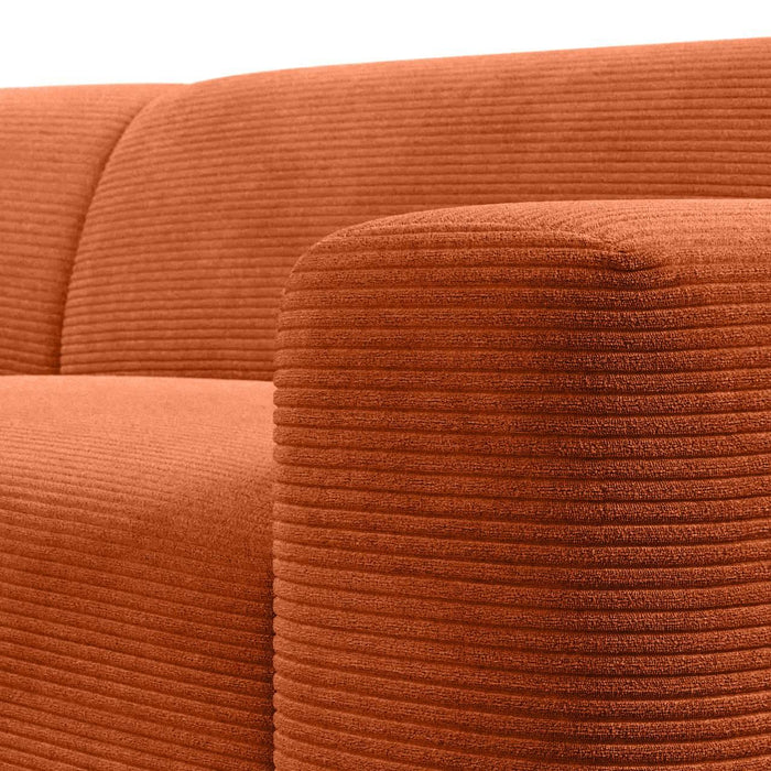 NADUVI Collection Nina Big Hoekbank Rechts - Ribstof - Terra Cotta