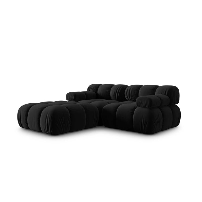 Milo Casa Tropea Modulaire 2-zitsbank met Hocker - Zwart