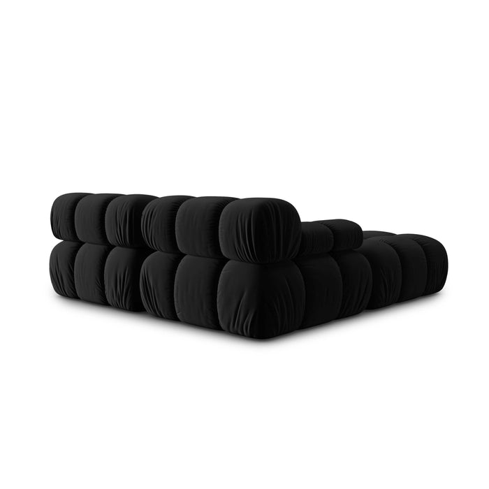 Milo Casa Tropea Modulaire 2-zitsbank met Hocker - Zwart
