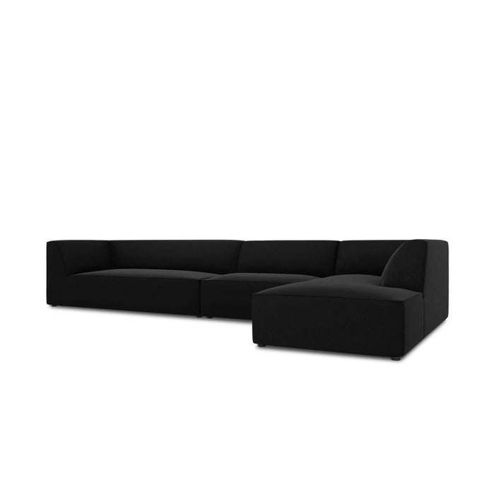 Windsor & Co Sao Hoekbank met Chaise Longue Rechts - 5-zits - Velvet - Flessengroen