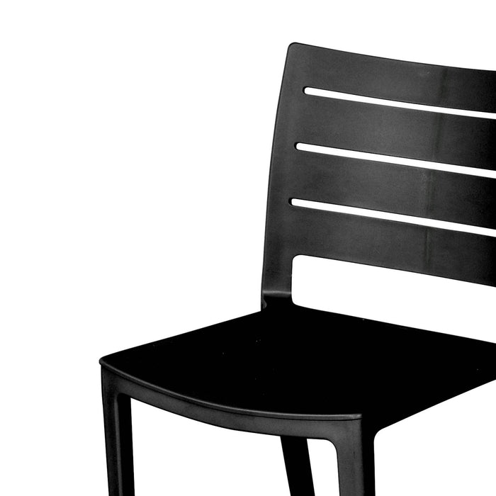 sweeek - Plastic tuinstoelen, stapelbaar (set van 4)