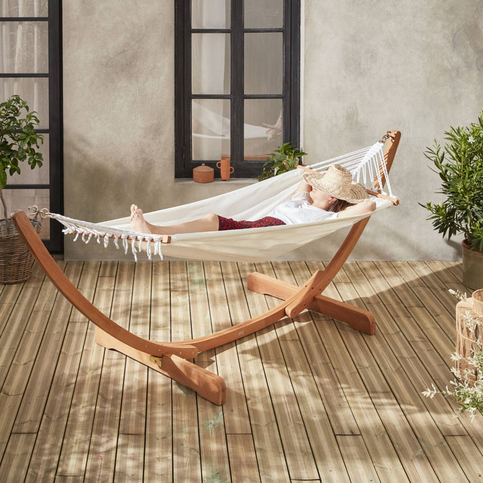 sweeek - Hangmat met houten standaard