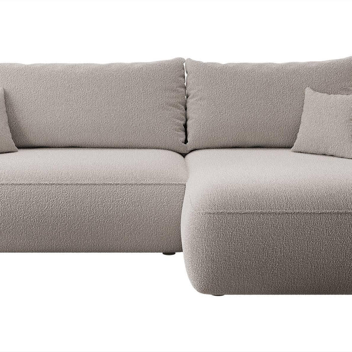 NADUVI Collection Philipa Hoekbank Rechts met Slaapfunctie - Bouclé - Taupe