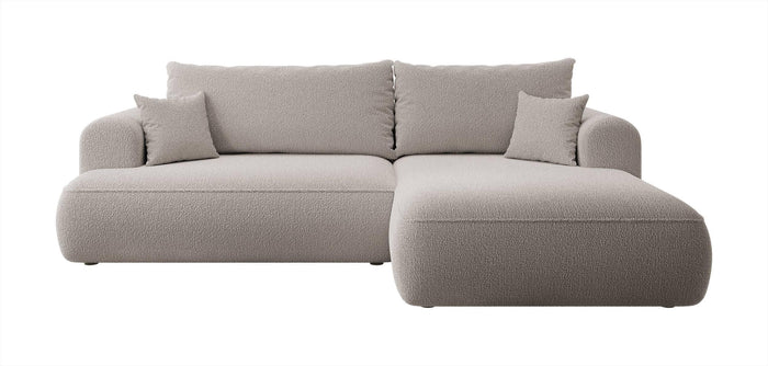 NADUVI Collection Philipa Hoekbank Rechts met Slaapfunctie - Bouclé - Taupe