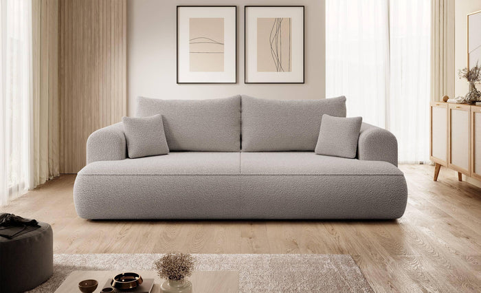 NADUVI Collection Philipa 3-zitsbank met Slaapfunctie - Bouclé - Taupe