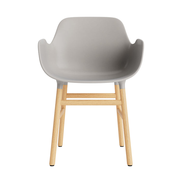 Normann Copenhagen Form Stoel met Armleuning - Eiken - Warm Grijs
