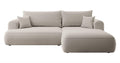 NADUVI Collection Philipa Hoekbank Rechts met Slaapfunctie - Velvet - Crème