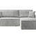 NADUVI Collection Galine Hoekbank met Chaise Longue Rechts met Slaapfunctie - Ribstof - Lichtgrijs