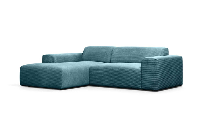 NADUVI Collection Nina Hoekbank Links - Ribstof - Turquoise
