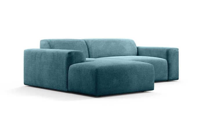 NADUVI Collection Nina Hoekbank Links - Ribstof - Turquoise