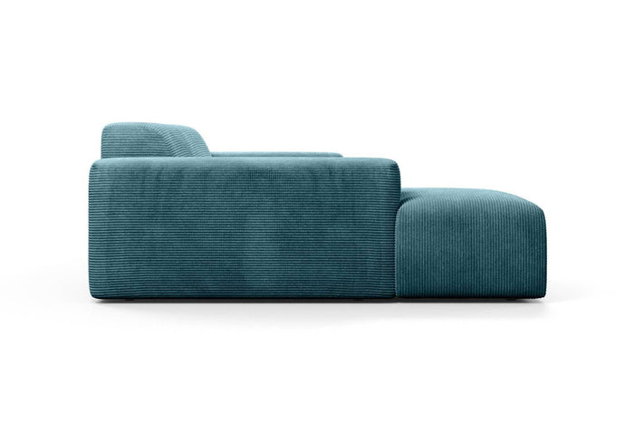 NADUVI Collection Nina Hoekbank Links - Ribstof - Turquoise