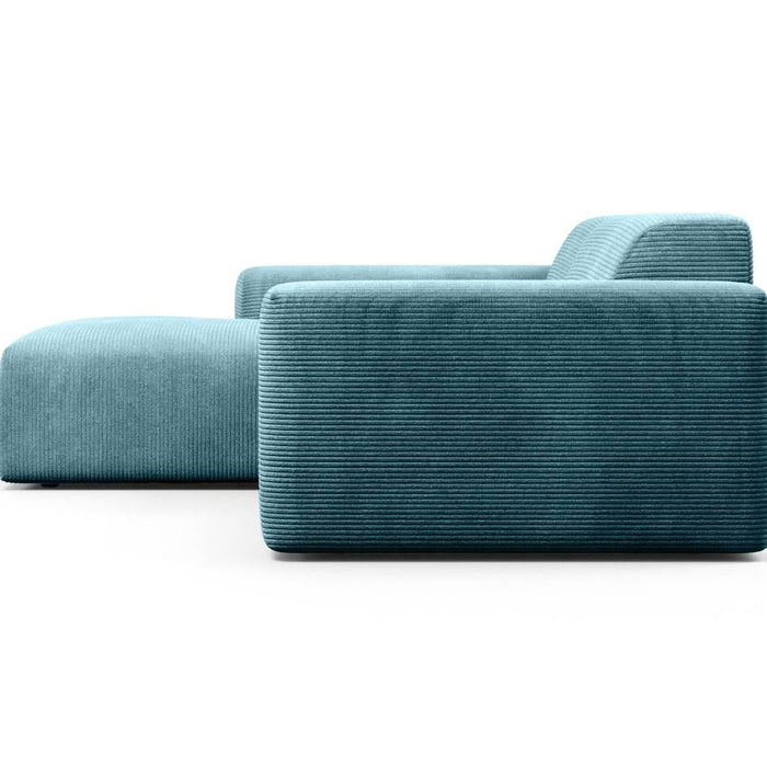 NADUVI Collection Nina Hoekbank Links - Ribstof - Turquoise