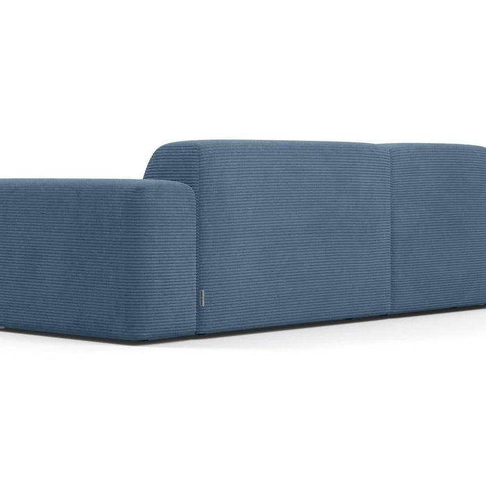 NADUVI Collection Nina Hoekbank Links - Ribstof - Hemelsblauw