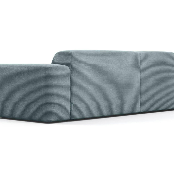 NADUVI Collection Nina Hoekbank Links - Ribstof - Grijsblauw