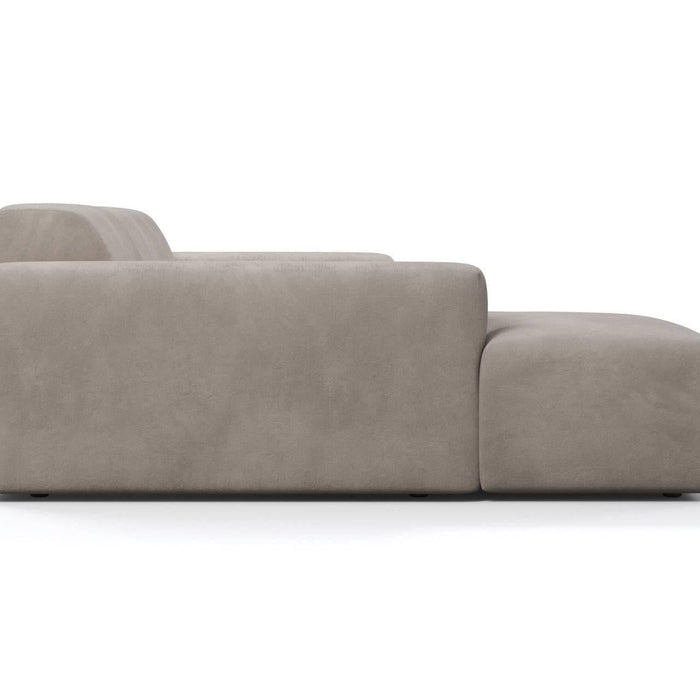 NADUVI Collection Nina Hoekbank Links - Velvet - Taupe