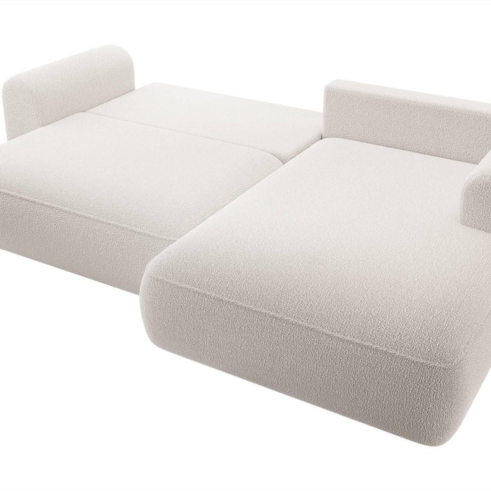 NADUVI Collection Philipa Hoekbank Rechts met Slaapfunctie - Bouclé - Crème