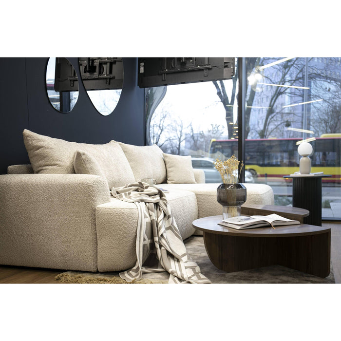 NADUVI Collection Philipa Hoekbank Rechts met Slaapfunctie - Bouclé - Beige