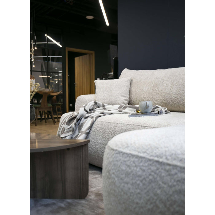 NADUVI Collection Philipa Hoekbank Rechts met Slaapfunctie - Bouclé - Beige