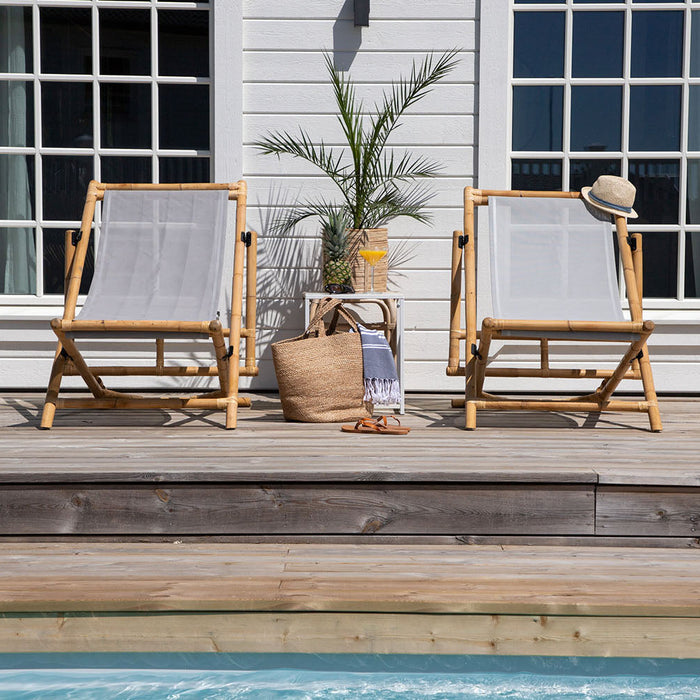 Rebellenclub Hydra Inklapbare Loungestoel - Naturel Bamboe