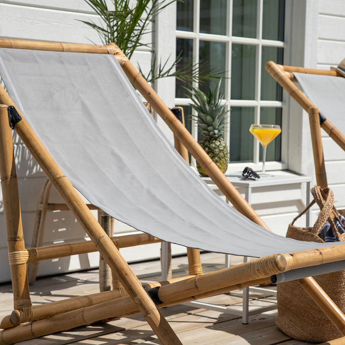 Rebellenclub Hydra Inklapbare Loungestoel - Naturel Bamboe