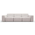 NADUVI Collection Nina 3-zitsbank - Ribstof - Crème