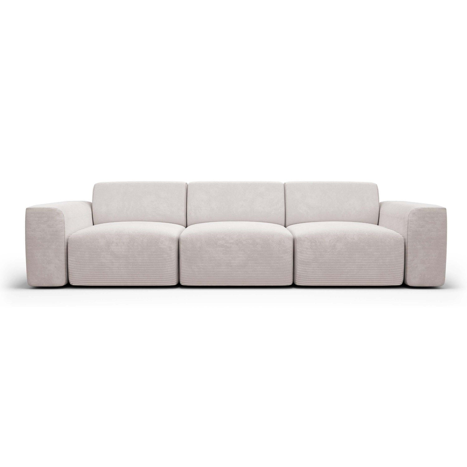 NADUVI Collection Nina 3-zitsbank - Ribstof - Crème