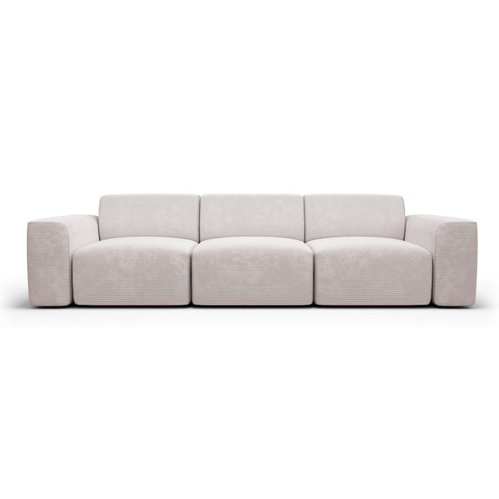 NADUVI Collection Nina 3-zitsbank - Ribstof - Crème