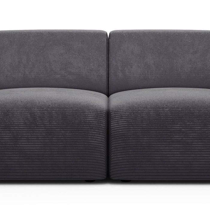 NADUVI Collection Nina 2-zitsbank - Ribstof - Antraciet