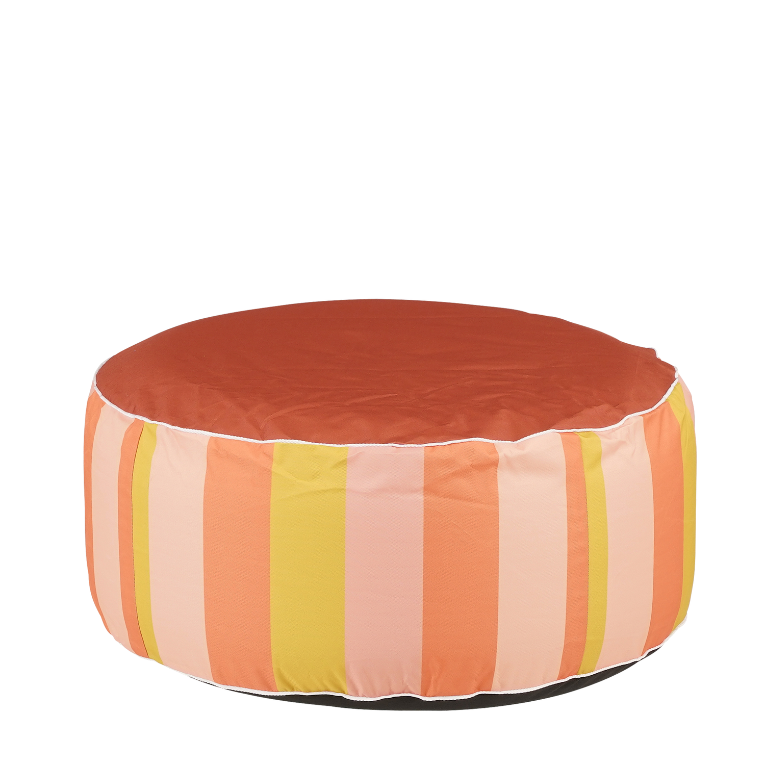 Mica Decorations Novia Opblaasbare Poef - H23 x Ø53 cm - Oranje