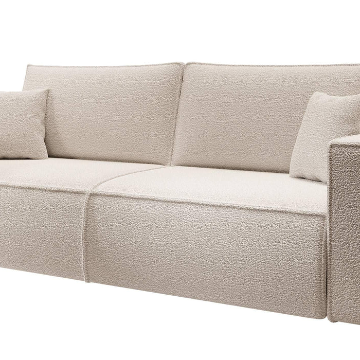 NADUVI Collection Galine 3-zitsbank met Slaapfunctie - Bouclé - Crème