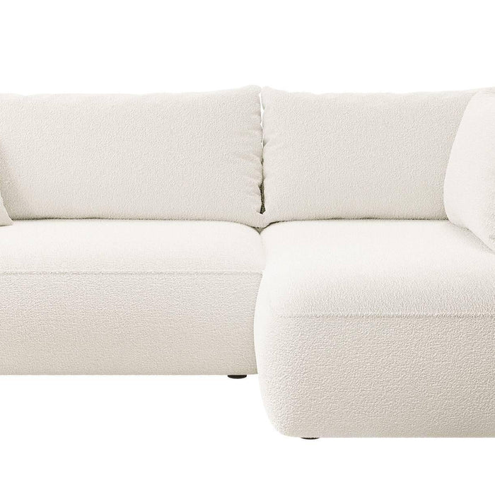 NADUVI Collection Philipa Hoekbank Big Rechts met Slaapfunctie - Bouclé - Crème