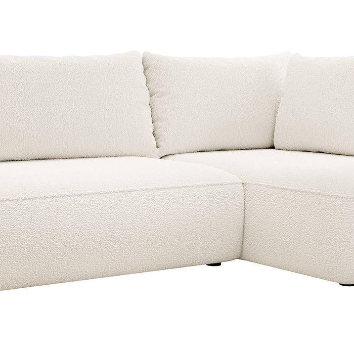 NADUVI Collection Philipa Hoekbank Big Rechts met Slaapfunctie - Bouclé - Crème