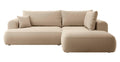 NADUVI Collection Philipa Hoekbank Big Rechts met Slaapfunctie - Velvet - Beige