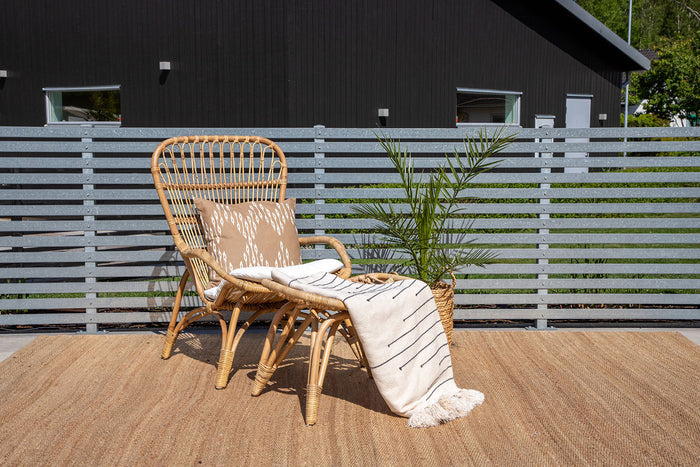Rebellenclub Merit Tuin Loungestoel - Naturel Rattan