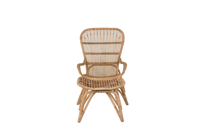 Rebellenclub Merit Tuin Loungestoel - Naturel Rattan