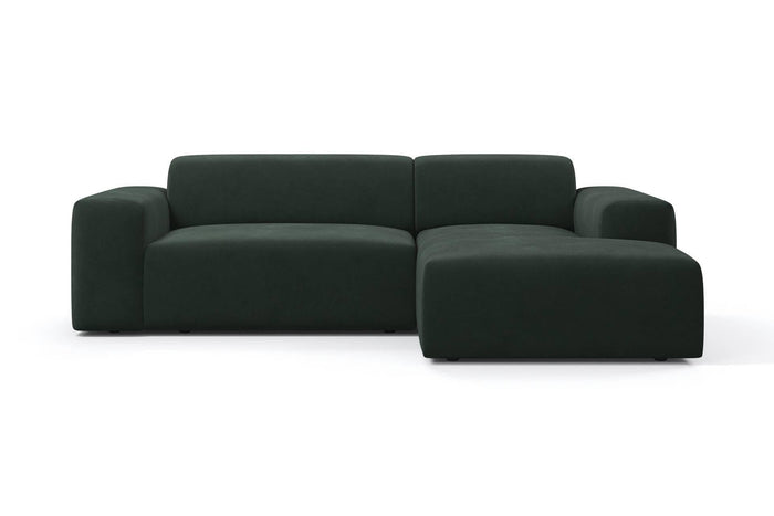 NADUVI Collection Nina Hoekbank Rechts - Velvet - Donkergroen