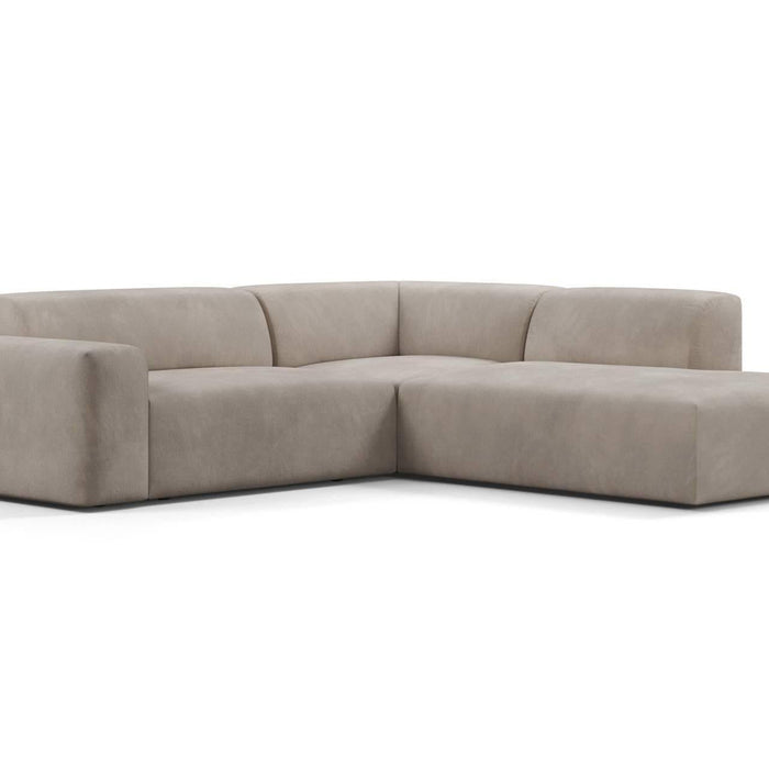 NADUVI Collection Nina Big Hoekbank Rechts - Velvet - Taupe