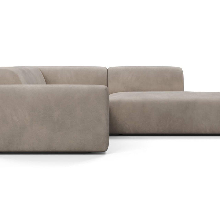 NADUVI Collection Nina Big Hoekbank Rechts - Velvet - Taupe